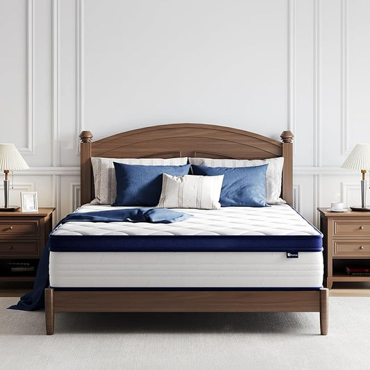 Avenco Queen Mattress, 14 inch Queen Size Mattress with Smarts™ Coil Individual Pocket Spring for Silent Sleep and Strong Edge Support, CertiPUR-US Certified, Mattresses in a Box