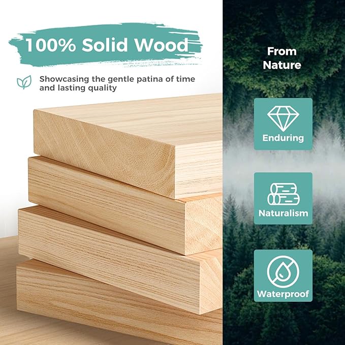 70.8 Inch Solid Wood Dining Table for 6-8, Farmhouse Table with Smooth Surface, Large Rectangular Kitchen Dinner Table for Restaurant, Living Room, Kitchen, Easy Assembly, Black