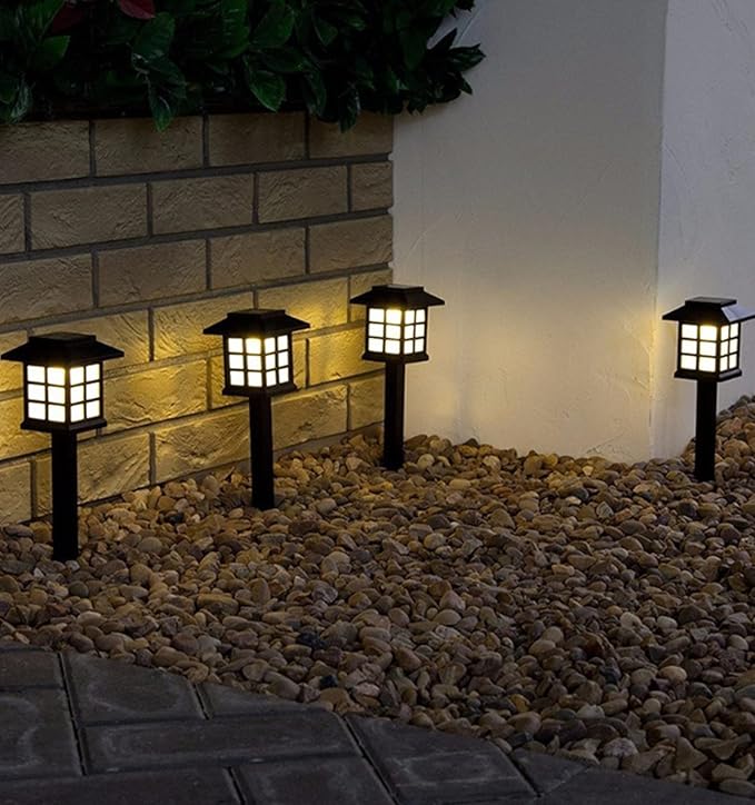 Outdoor Solar Pathway Lights Waterproof 2-Packs Outside LED Decorative Lights Landscape Lighting for Yard Patio Driveway Garden (Warm)