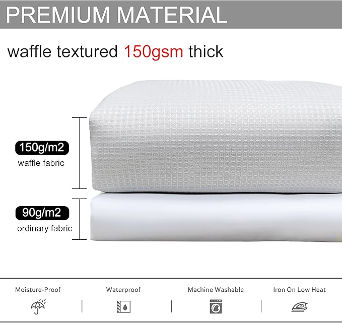 Glawry Waffle Boho Green Shower Curtain Thick Weighted Heavy Duty Abstract Mid Century Tropical Palm Leaf Modern Bathroom 72Wx72L Inches Bath Accessories Art Home Decor Fabric 12 Pack Hooks