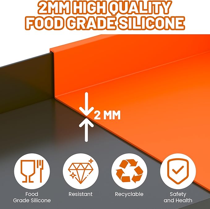 22 Inch Silicone Cover for Blackstone Griddle, Protective Mat for Outdoor Grill, Heavy Duty Food Grade Silicone Mat for BBQ, Blackstone Accessories, Protect Griddle