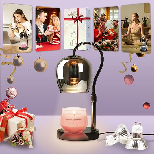 Candle Warmer Lamp with Timer & Dimmer, Ideal Mother's Day, Birthday Gifts for Mom, Wife, Women, Friends, Teacher Appreciation Gifts, Elegant Home & Bedroom Decor Lamp
