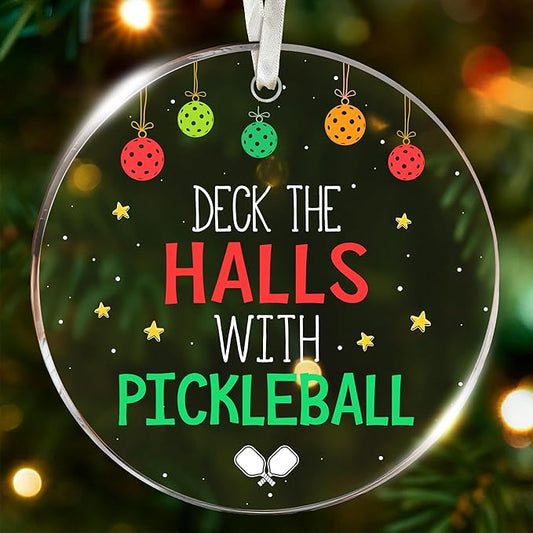 Pickleball Ornament - Perfect Pickleball Gifts Ideas for Christmas 2025, Unique Stocking Stuffers, Funny Christmas Ornaments for Women, Ideal Pickleball Ornaments Gifts, Funny Pickleballs Gift