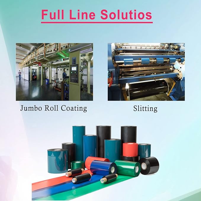 4 Rolls 6.5'' x 1476' Premium Resin Enhanced Wax Ribbon, 165mm x 450m Black Thermal Transfer Ribbon, Barcode Thermal Label Printer Ribbon, CSO-Ink Outside, 1'' Core for Zebra, TSC, GoDex, Citizen..