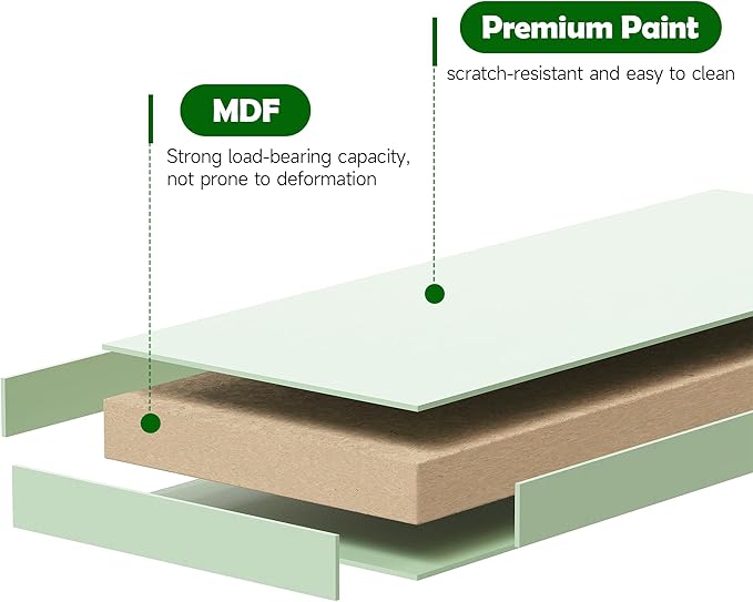 Home Office Furniture Writing Desk, 36 Inch Computer Work Station with Detachable Hutch for Small Place, 5 Drawers(Candy Green)