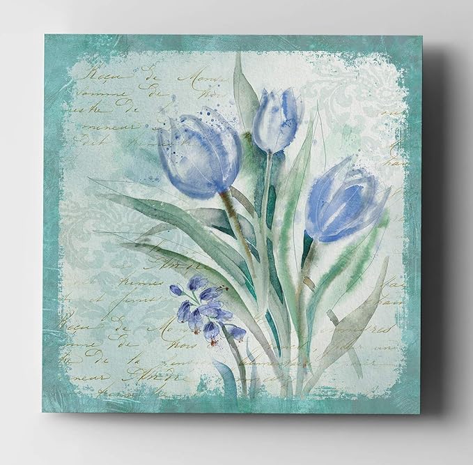 Wexford Home Tulip Medley - Premium Gallery Wrapped Canvas Art Print, 16X16,