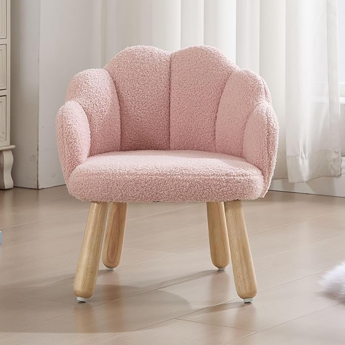 Pink Toddler Chairs, Kid Armchair, Toddler Chairs Ages 1-4, Shepra Kids Chair for Children, Wooden Kids Chair, Kid Room Reading Chairs for Playroom/Living Room/Nursery, Pink