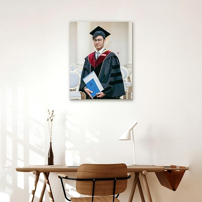 Custom Graduation Canvas Prints with Your Photos,Graduation Decorations, Personalized Graduation Canvas Wall Art Gifts Idea for Daughter, Son, Sibling or Friend (16" X 20")