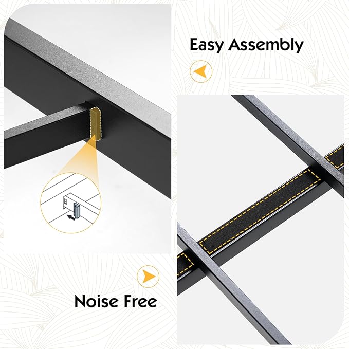 Twin Farmhouse Bed Frame with Bookcase Headboard and 4 Drawers, LED Storage Bed with Charging Station & Linen Upholstered, No Box Spring Needed, Black