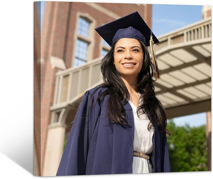 Custom Graduation Canvas Prints with Your Photos,Graduation Decorations, Personalized Graduation Canvas Wall Art Gifts Idea for Daughter, Son, Sibling or Friend (20" X 20")