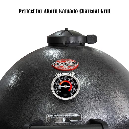 KAMaster BBQ Grill Temperature Gauge Waterproof Large Face for Kamado Joe Barbecue Charcoal Grill Stainless Steel 150-900°F Cooking Thermometer for Oven Wood Stove Accessories Tool Set Up Easy