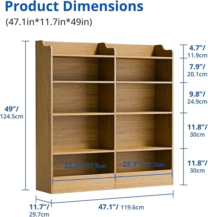 Cozy Castle 5 Tier Kids Bookshelf, 10 Cube Kids Toy Storage Organizer,Toddler Bookcase Storage Cabinet for Playroom, Bedroom, Kids Room, Reading Nook,Nursery (Natural)