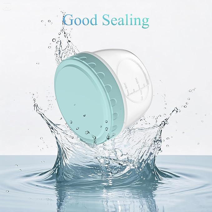 Salad Dressing Containers to Go, Condiment Jars with Leakproof Lids, BPA Free Reusable Food Storage for Lunch Box, Meal Prep & Travel, Dishwasher & Freezer Safe 2.7oz 6 Pack (Gradient Color)