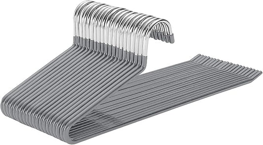 devesanter Pants Hanger 20 Pack Open-Ended Pants Space-Saving Strong Jean Hangers Metal Pant Hangers Versatile Non-Slip Hangers for Short Skirt Jeans Trousers Clothes Hangers for Women Men(Grey