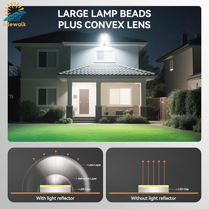 5000W Solar Lights Outdoor - 7000K LED Solar Street Lights Outdoor with Motion Sensor and Remote Control, IP66 Waterproof, Dusk to Dawn for Yard, Patio
