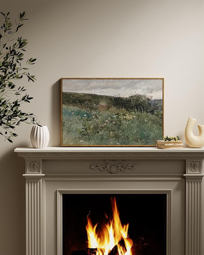 InSimSea Framed Canvas Wall Art Vintage Decor, Rustic Wall Art Room Decor, Classical Paintings Farmhouse Large Prints for Home Kitchen Bathroom Decoration, 16"x24"