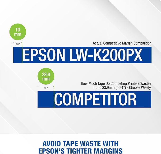 LABELWORKS Epson LW-K200PX-RDB Portable QWERTY Keyboard Label Maker for Home & Hobbies – Craft, Organize, and Personalize - Red Black Printer