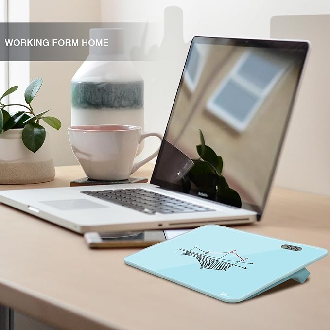 Small Glass Desk Whiteboard Dry-Erase Board with Clock, Small Travel Clock Keychain with Desk Notepad, Time Table Whiteboard for Desk Digital LED Light Display, 8x6 in with Accessories, Teal Blue