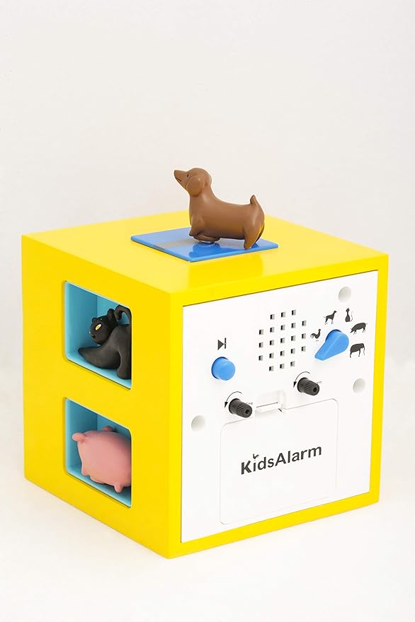 KOOKOO KidsAlarm Yellow, with 5 Different Farm Animals and Their Wake-up Calls (Natural Field Recordings)
