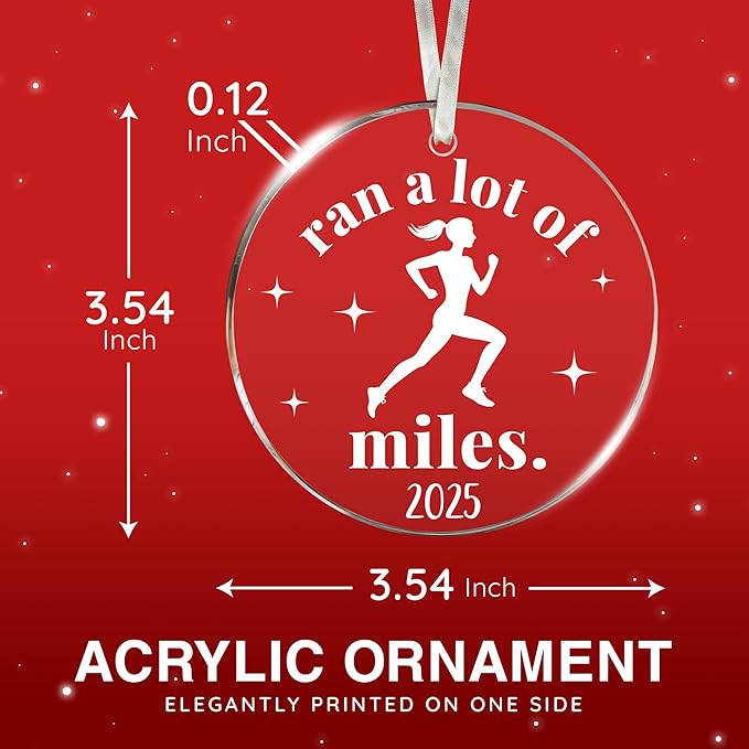 Gifts for Runners - Elegant Sports Christmas Ornaments, Perfect Runner Gifts for Track and Field Enthusiasts, Unique Marathon Runner Gift, Decorative Running Ornaments for Christmas Tree