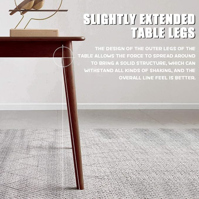 Dining Table Kitchen Table 47" Dining Room Table Small Kitchen Table for Small Spaces Table Modern Home Furniture Dinner Table Rectangular (Espresso)