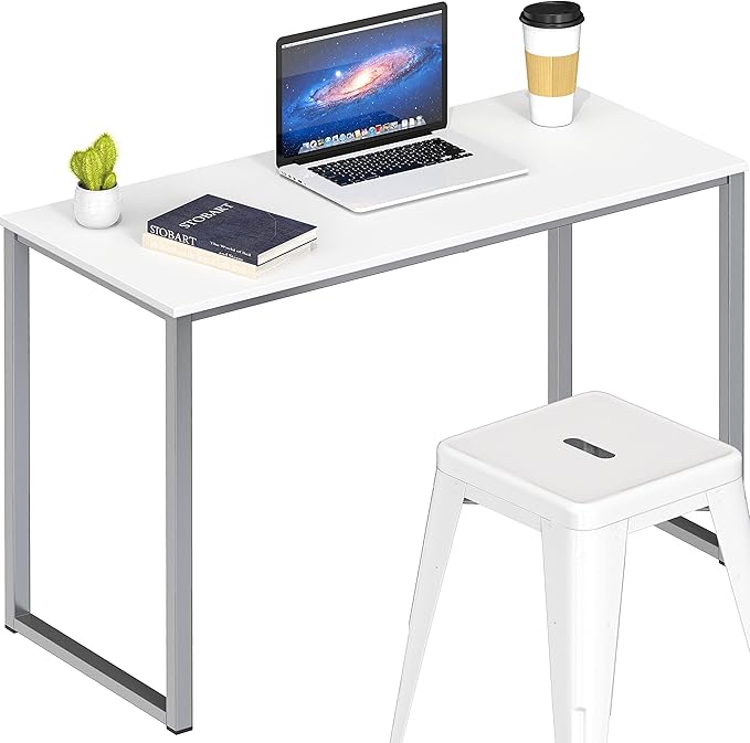 SHW Mission 32-Inch Home Office Computer Desk, White