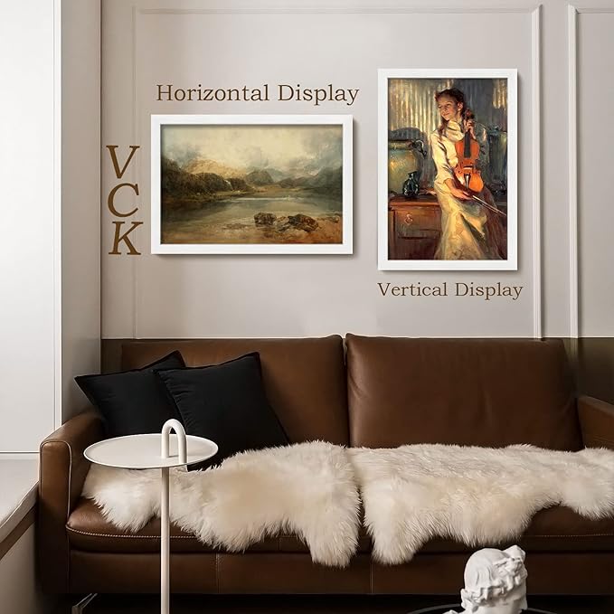 VCK 16x24 Poster Frame Set of 4 - White, Gallery-Quality Wood Picture Frames, 1.1-Inch Wide Border, Polished Plexiglass, Vertical or Horizontal Wall Display for Photo/Art/Prints, White