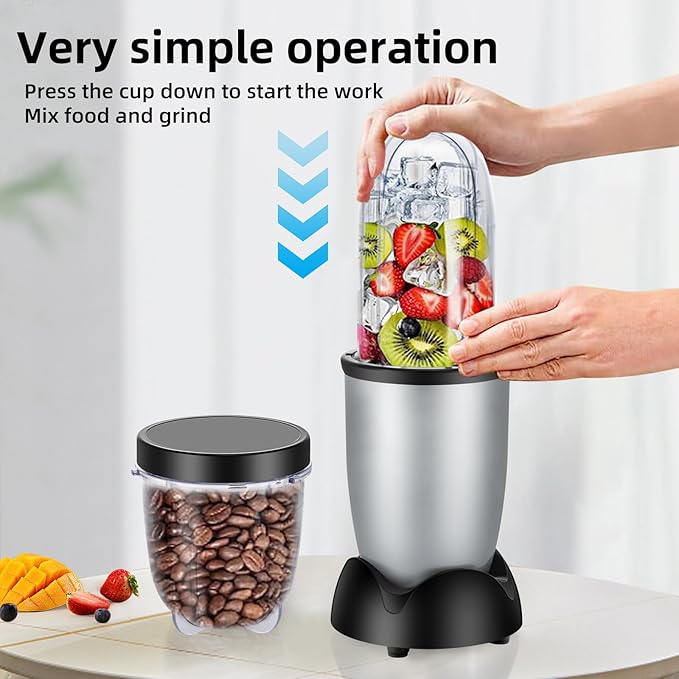 Panana Personal Drink Mixer Blender, Portable Blender for-Smoothies 18 Oz, Shakes, Food Prep, and Frozen Blending, Includes Blending Blade, Drink Lids and Extra 2 Cups