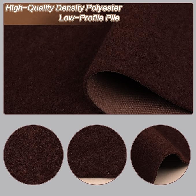 4' x 40' Runner Rugs with Rubber Backing, Indoor Outdoor Utility Carpet Runner Rugs, Chocolate Brown, Can Be Used as Aisle for The RV and Boat, Laundry Room and Balcony