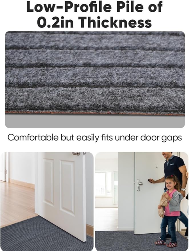 Runner Rugs 3 x 10 ft with Rubber Backing, Non Slip Indoor Outdoor Rug Carpet Runner for Hallway Waterproof Custom Size Floor Mat Area Rugs for Entryway Balcony Patio Kitchen Garage Stair Laundry