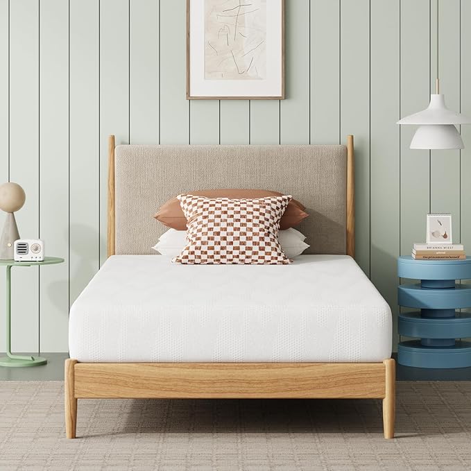 Novilla Twin Bed Mattress, 8 Inch Twin Size Mattress with Gel Memory Foam for Cooling Night Sleep, Pressure Relief & Comfort Sleep, CertiPUR-US Certified
