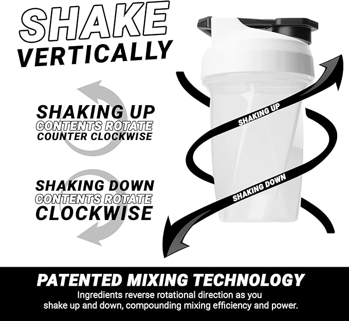 HELIMIX 1.5 Vortex Blender Shaker Bottle Holds upto 28oz | No Blending Ball or Whisk | USA Made | Portable Pre Workout Whey Protein Drink Shaker Cup | Mixes Cocktails Smoothies Shakes | Top Rack Safe
