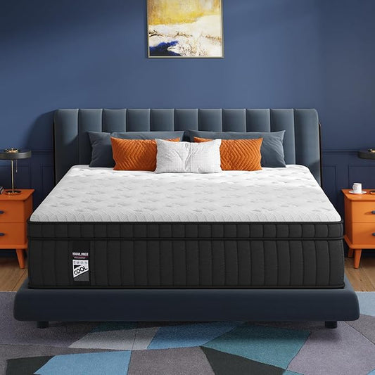 Full Size Mattress, 12 Inch Full Mattress in a Box with Gel Memory Foam and Pocket Spring, Medium Firm Feel, Cooler Sleep & Pressure Relief, 54 * 75 * 11, 120 Nights Risk-Free Trial