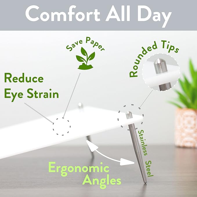 Desk Dry Erase Board with Erasable Marker | White, Black, Clear Acrylic Whiteboard Surface | Angled Writing Tablet | Personal Organizer with Daily Schedules | Weekly to-Do Lists (White - 12x16)