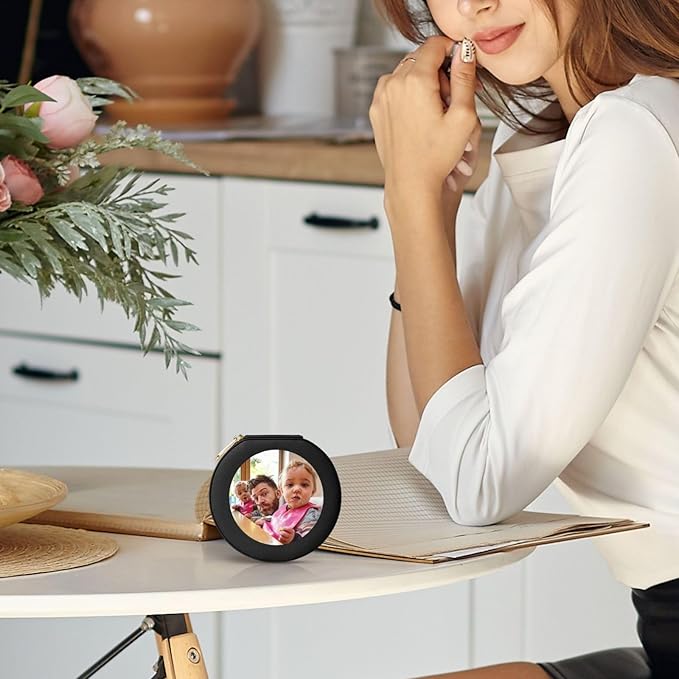 Personalized Jewelry Box Gifts for Women - Custom Jewelry Organizer with Image Text Logo - Customized Travel Leather Jewelry Case for Mom Wife Wedding Girls