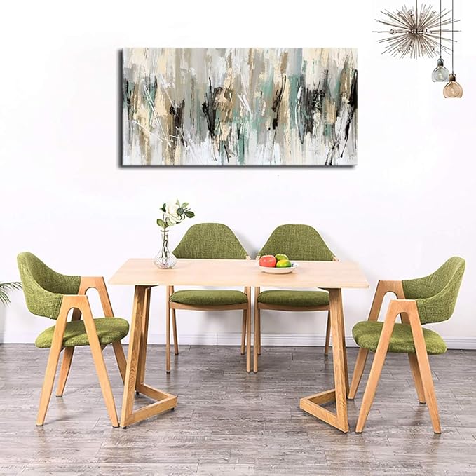 tigeridge Abstract Wall Art Grey Modern Canvas Pictures Contemporary Canvas Artwork for Bedroom Living Room Bathroom Kitchen Office Home Wall Decor Framed Ready to Hang 29" x 58"