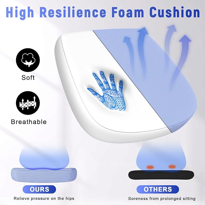 naspaluro Ergonomic Office Chair, Mid Back Desk Chair with Adjustable Height, Flip-Up Arms and Lumbar Support, Breathable Mesh Swivel Computer Chair for Home Study Working/Light Purple