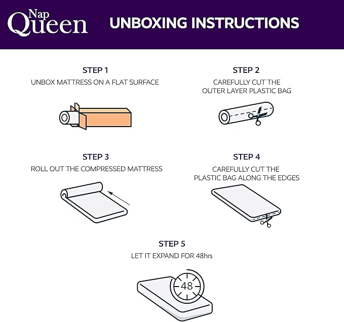 NapQueen 8 Inch Maxima Hybrid Mattress, Twin Size, Cooling Gel Infused Memory Foam and Innerspring Mattress, Bed in a Box,White & Gray