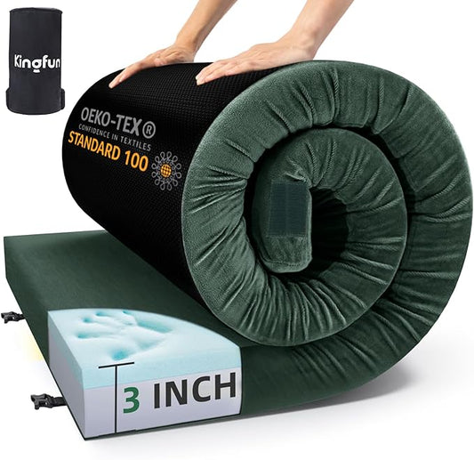 Sleeping Pad for Adults, Comfortable Thick Floor Sleeping Mats for Car Truck Tent with Removable Travel Bag