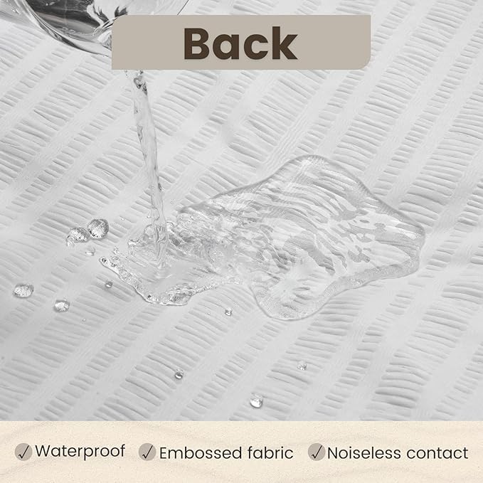 QUIETSEA Reversible Queen Mattress Topper Egg Crate Memory Foam Mattress Topper, Bamboo Viscose Mattress Pad Queen, Noiseless Waterproof Mattress Cover with Deep Pocket Stretches up to 21", 60" x 80"