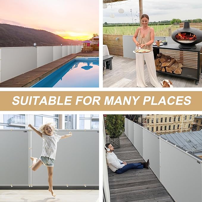 Heat Shield Behind Grill Heat Shield Mat for Deck Fence, Railing, Grill and Refrigerator, Grey Heavy Duty Fireproof Cover and Screen Protect Deck Railing from Grill, 3'x4'