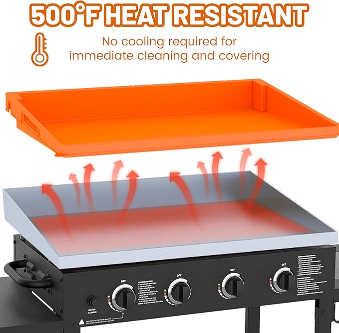 22 Inch Silicone Cover for Blackstone Griddle, Protective Mat for Outdoor Grill, Heavy Duty Food Grade Silicone Mat for BBQ, Blackstone Accessories, Protect Griddle