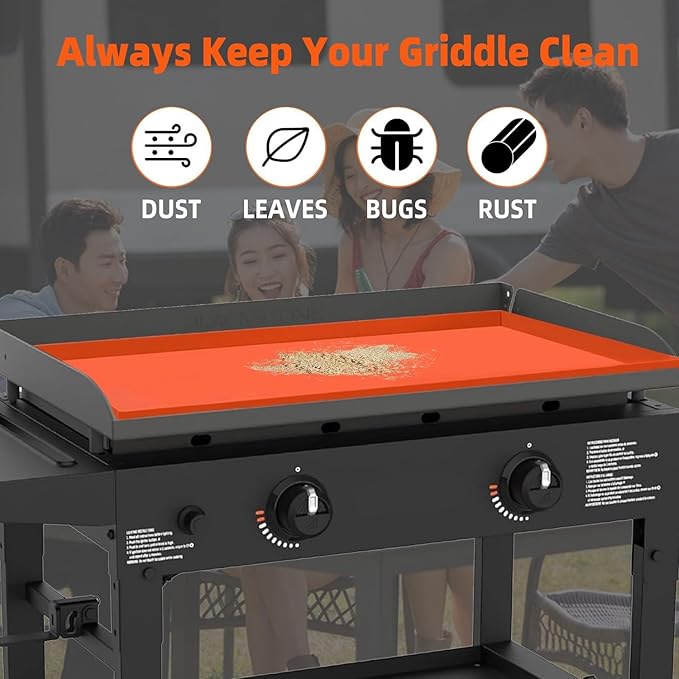 28-inch premium silicone baking mat，Silicone Protective Cover for 28" Blackstone Griddle，blackstone silicone mat、blackstone accessories for griddle，Preventing Dirt & Rust All Year Round