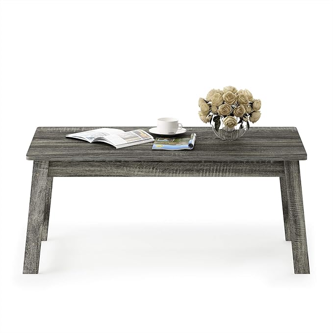 Furinno Beginning Coffee Table, French Oak Grey , 19.45D x 35.59W x 15.63H in