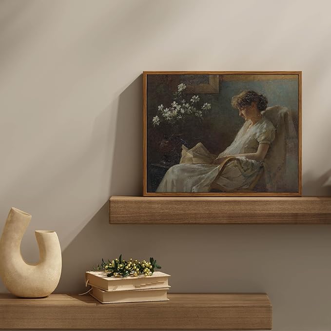 InSimSea Framed Wall Art for Living Room & Bedroom - Large Canvas Vintage Landscape Oil Painting Prints - Farmhouse Home Decor - 11x14in