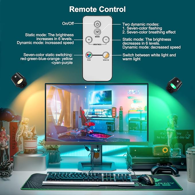 Infrared Sensor Wall Sconces, RGB Wall Mounted Lamp Rechargeable Battery Operated, 6 Brightness & 11 Light Modes LED Wall Lights 360° Rotation Magnetic Wireless Light for Bedroom Living Room