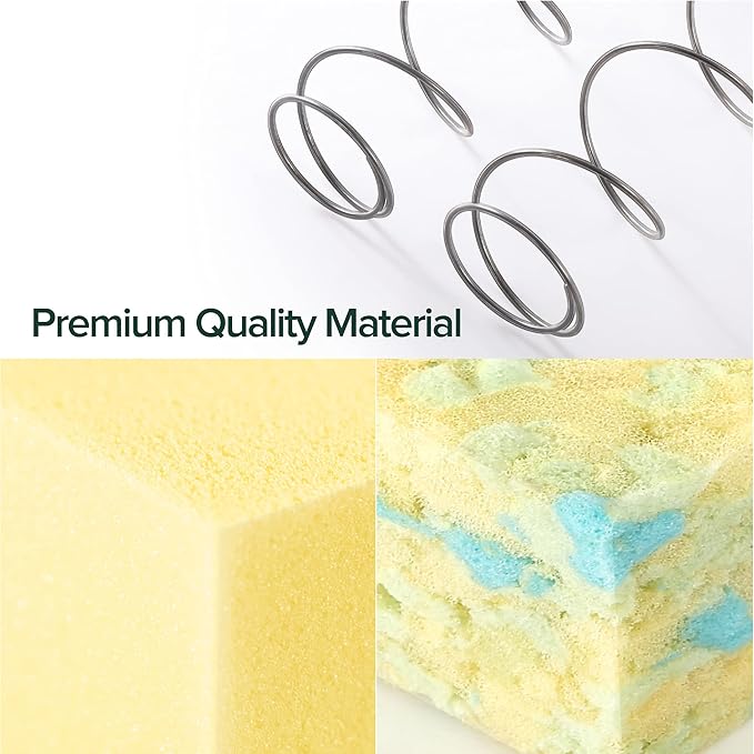 ZINUS 8 Inch Foam and Spring RV Mattress, Short Queen Size for RVs, Campers & Trailers, Mattress in A Box, White