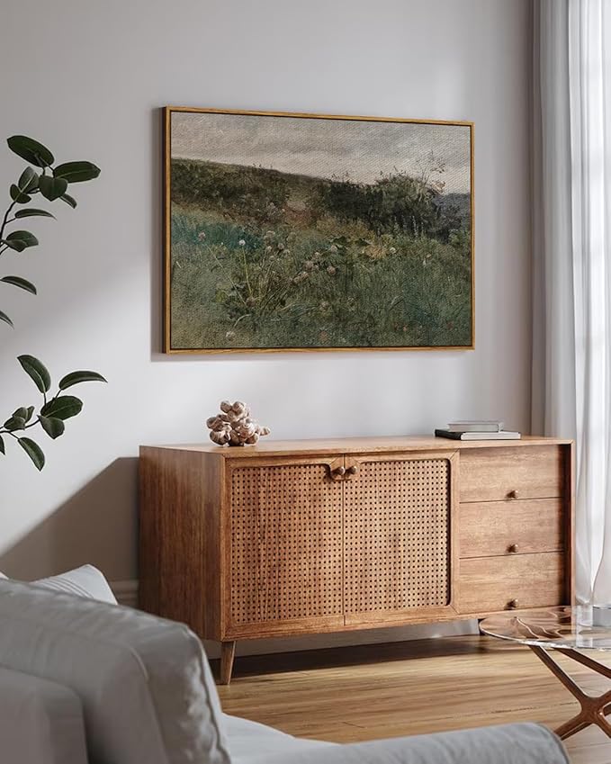 InSimSea Framed Canvas Wall Art Vintage Decor, Rustic Classical Paintings for Wall Decorations, Large Prints Artwork, Living Room Home Kitchen Farmhouse Bathroom Decor, 24"x36"