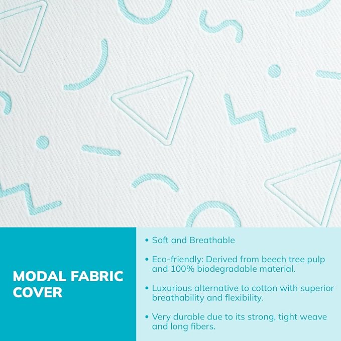 MLILY 5 Inch Full Mattress for Kids, Bunk Bed Mattress, Made in The USA of US Foam and Global Materials, CertiPUR-US Certified, Medium Firm Trundle Foam, Blue