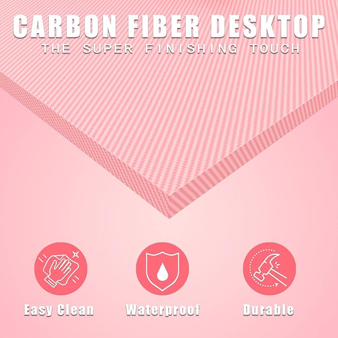 Homall Pink L Shaped Gaming Desk Computer Corner PC Desk Table with Large Monitor Stand for Home Office Studying Writing Workstation, Gift for Girls and Women (Pink, 57 Inch)